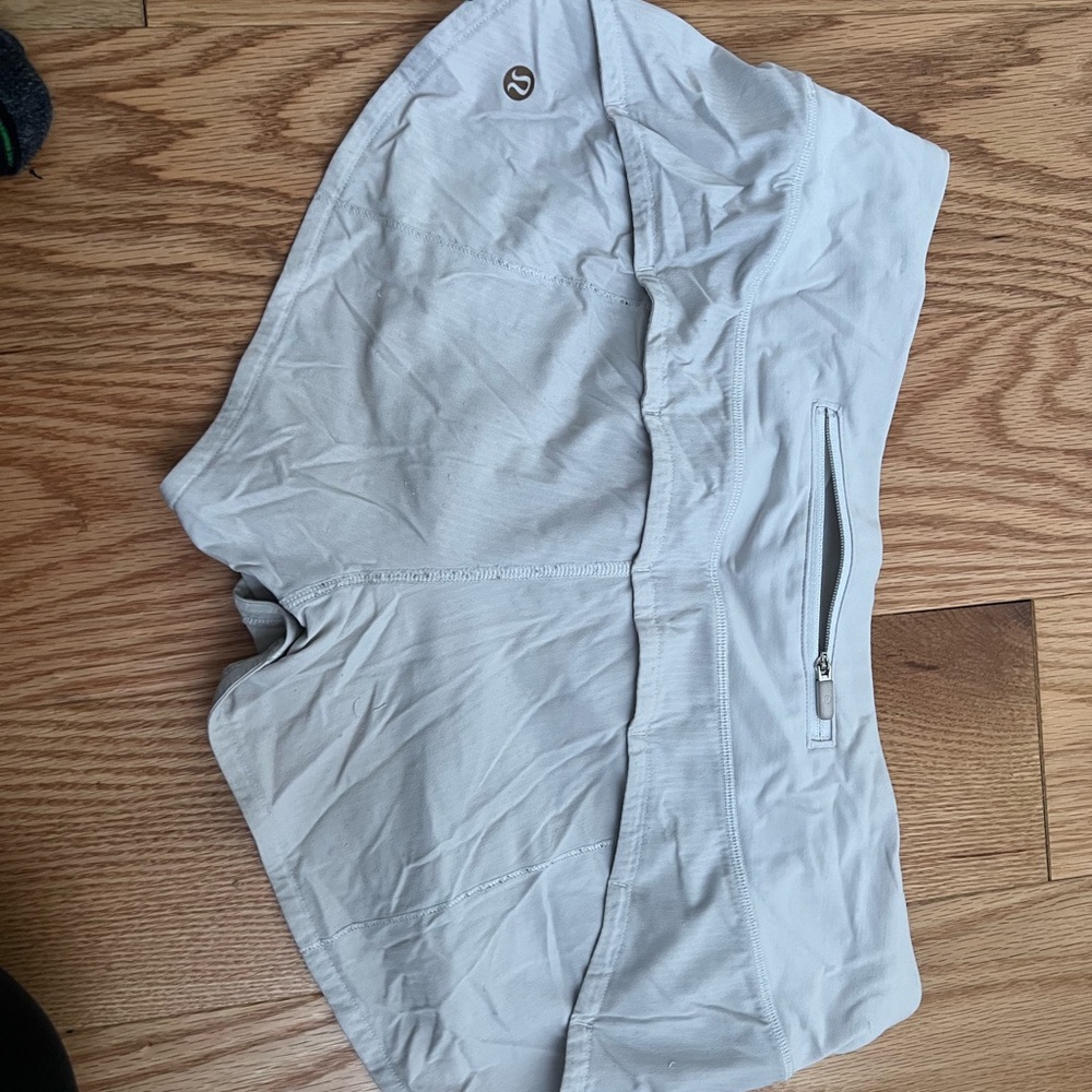 White lululemon Speed up shorts size 6